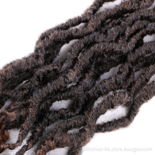 24inch Goddess Faux Locs Crochet Hair with Curly Ends Synthetic Goddess Locs Hair Extensions Faux Locs Crochet Wavy Hair